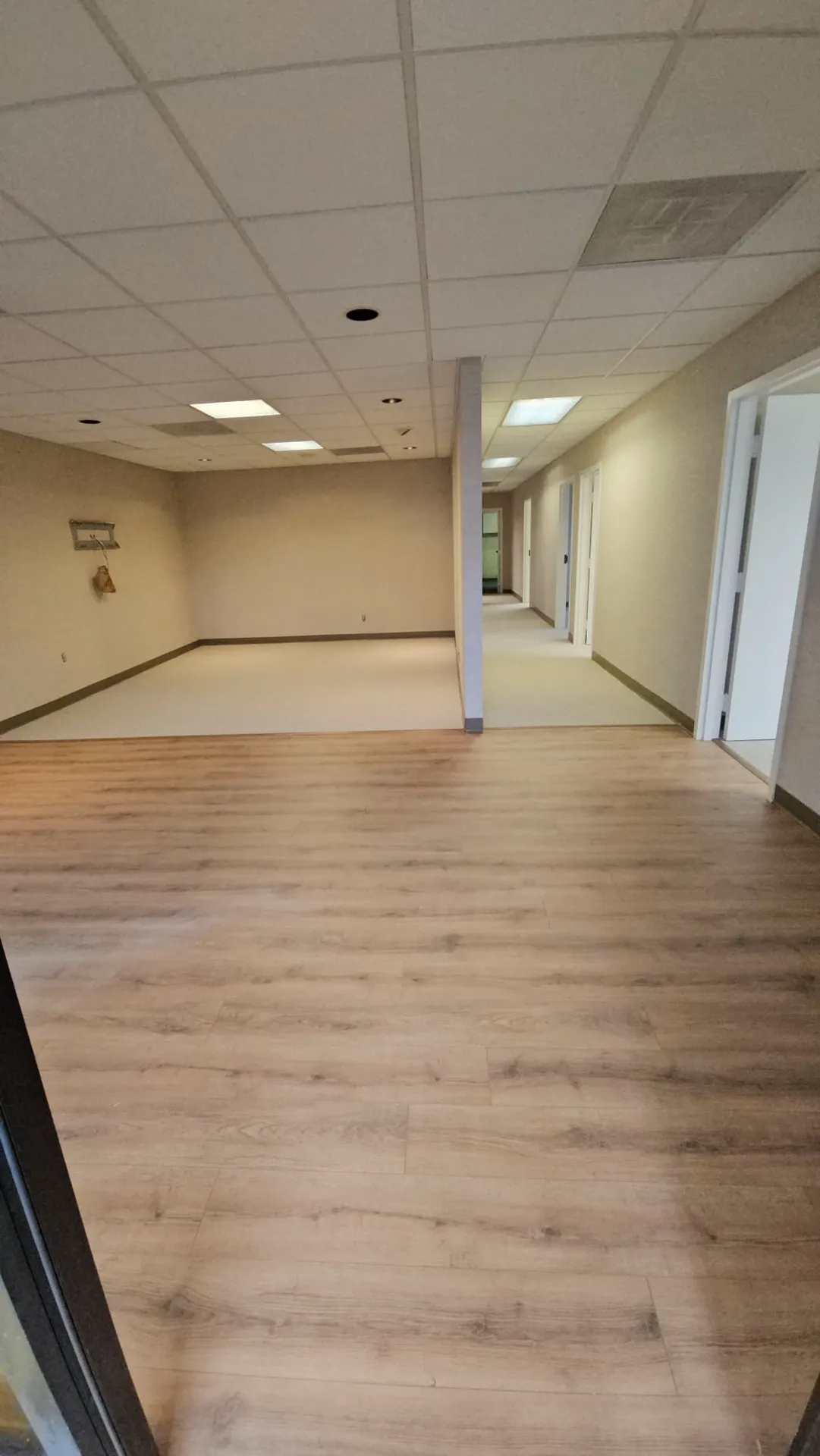 Commercial office LVP flooring