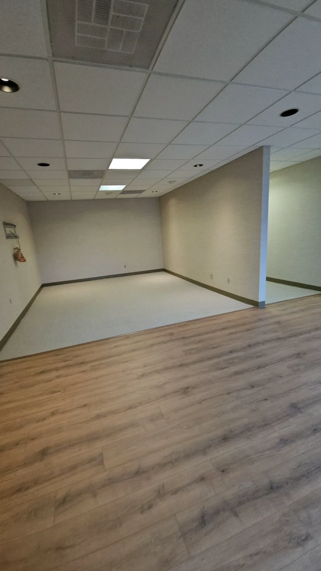 Medical office LVP flooring renovation