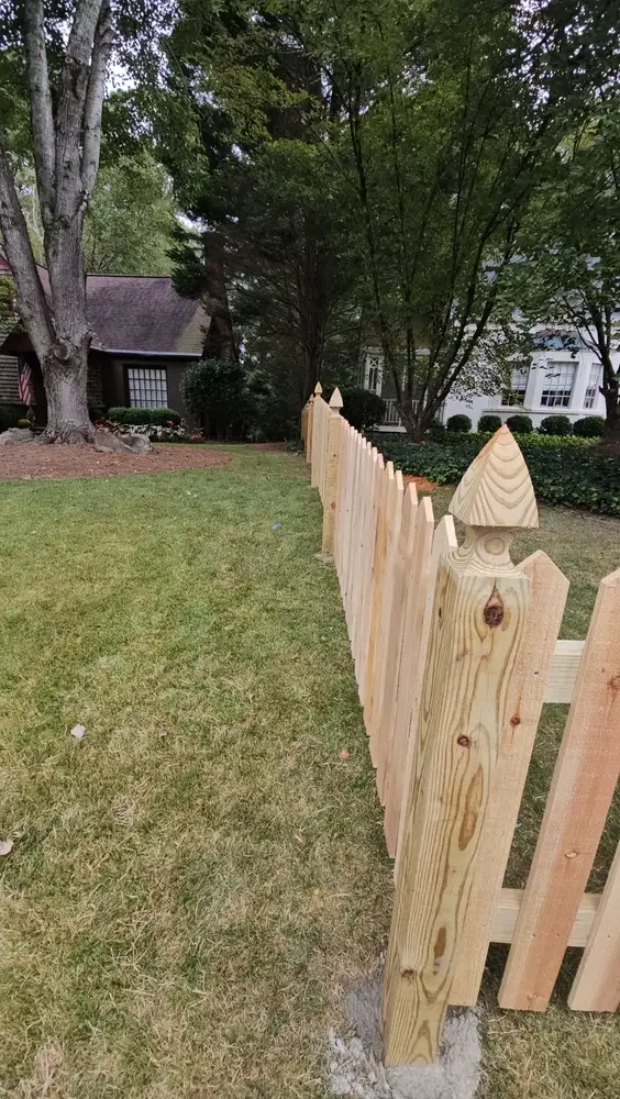 Cedar fence construction