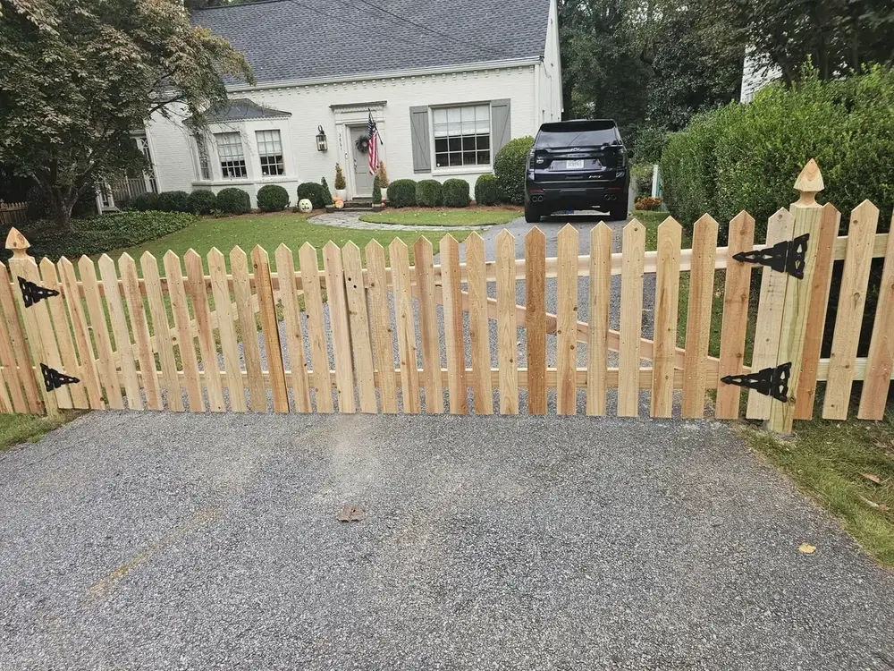 Wood fence gate